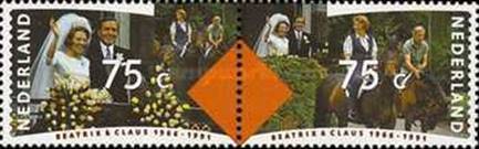 [Queen Beatrix and Prince Clauss Silver Wedding, type AKB]