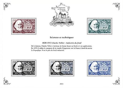 [Philatelic Treasures - Sciences & Techniques - Charles Tellier, 1828-1913 - Refrigeration Industry, type ]