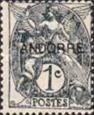 [Francobollli poste francesi con sovrastampa ANDORRA, Scrivi A1]