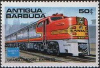 [International Stamp Exhibition "Ameripex '86" - Chicago, USA - Famous American Trains, type KA]