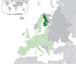 Location of &nbsp;Finland&nbsp;&nbsp;(dark green)�&nbsp;on the European continent&nbsp;&nbsp;(green &&nbsp;dark grey)�&nbsp;in the European Union&nbsp;&nbsp;(green)&nbsp; �&nbsp; [Legend]
