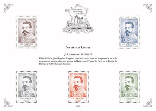 [Philatelic Treasures - Jean-Baptiste Carpeaux, 1827-1875, Scrivi ]