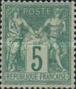 [Pace e Mercurio - Tipo I: "N" in "INV" sotto "B" in "REPUBLIQUE. Tipo II: vedi 58A-68A, Scrivi L3]