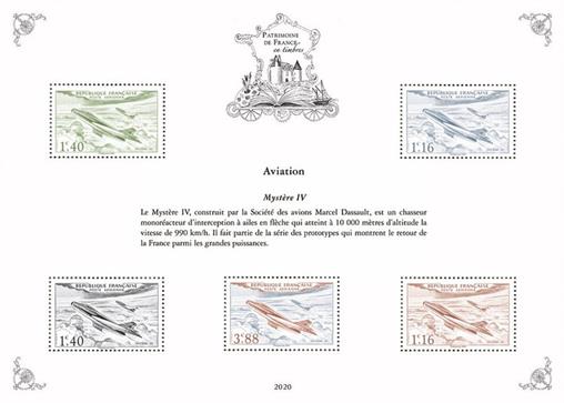 [Philatelic Treasures - Aviation - Mystere IV, Scrivi ]