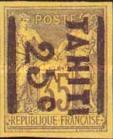 [French Colonies - General Issues No.33 & 44 Surcharged, type B]