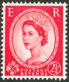 Queen Elizabeth definitive stamp designed by M Farrar Bell from a photograph by Dorothy Wilding