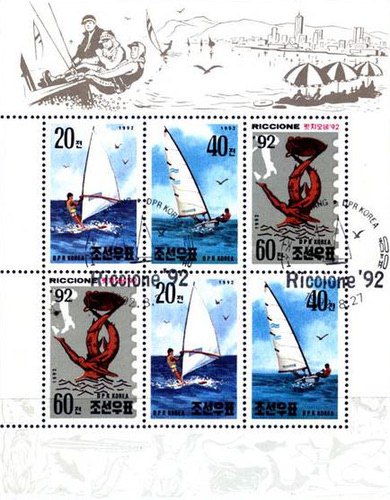 [International Stamp Exhibition "Riccione '92" - Riccione, Italy - Sailboats, type ]