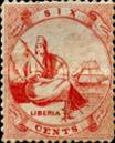 [Liberia - Stamps Printed 1-2mm Apart on Thick Greyish White Paper, Scrivi A]