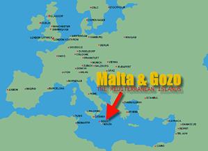 malta map, click on map of malta located in the middle of mediterranean for Malta Map