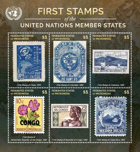 [First Postage Stamps of the United Nations Member States, Scrivi ]