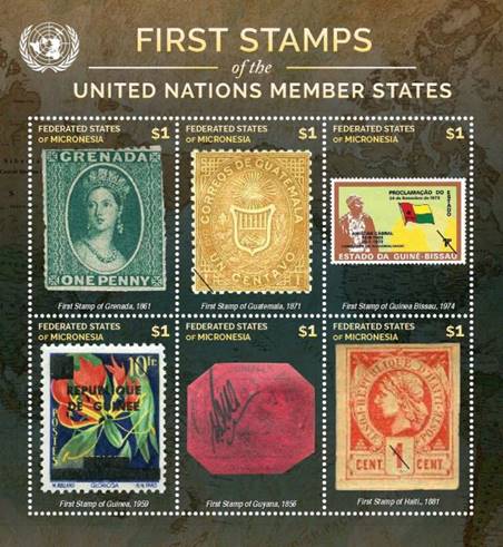 [First Postage Stamps of the United Nations Member States, Scrivi ]