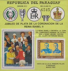 [Airmail - The 25th Anniversary of the Coronation of Queen Elizabeth II and Football World Cup - Argentina, type ]