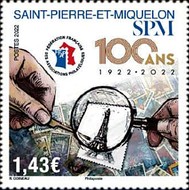 [The 100th Anniversary of the Federation of French Philatelic Associations, type AIT]