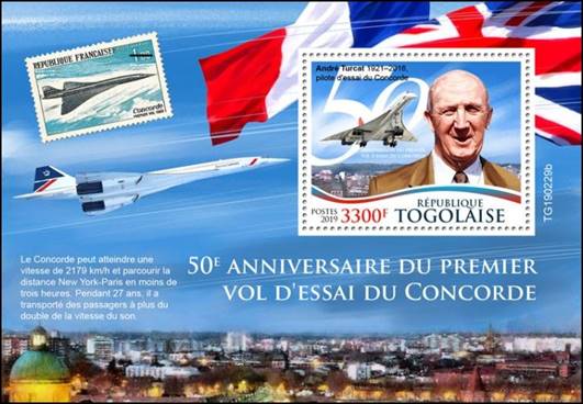 1969 Yt 43 First flight of Concorde Sc C42 - French Philately ...